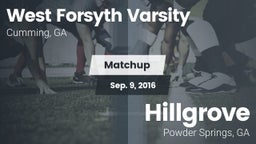 Matchup: West Forsyth High vs. Hillgrove  2016