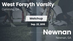 Matchup: West Forsyth High vs. Newnan  2016