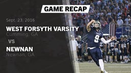 Recap: West Forsyth  Varsity vs. Newnan  2016