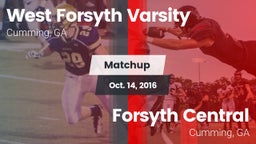 Matchup: West Forsyth High vs. Forsyth Central  2016