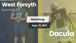Matchup: West Forsyth High vs. Dacula  2017