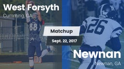 Matchup: West Forsyth High vs. Newnan  2017