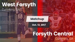 Matchup: West Forsyth High vs. Forsyth Central  2017