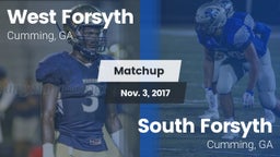 Matchup: West Forsyth High vs. South Forsyth  2017