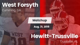 Matchup: West Forsyth High vs. Hewitt-Trussville  2018