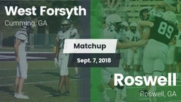 Matchup: West Forsyth High vs. Roswell  2018