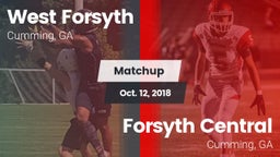 Matchup: West Forsyth High vs. Forsyth Central  2018
