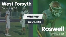 Matchup: West Forsyth High vs. Roswell  2019