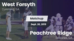 Matchup: West Forsyth High vs. Peachtree Ridge  2019