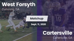 Matchup: West Forsyth High vs. Cartersville  2020