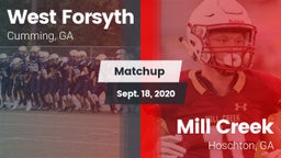 Matchup: West Forsyth High vs. Mill Creek  2020