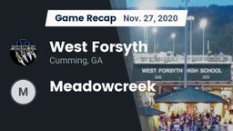 Recap: West Forsyth  vs. Meadowcreek 2020