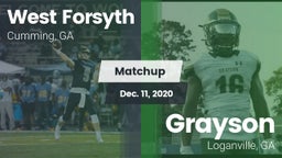 Matchup: West Forsyth High vs. Grayson  2020