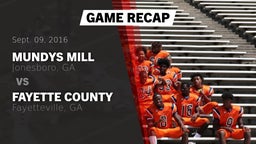 Recap: Mundys Mill  vs. Fayette County  2016