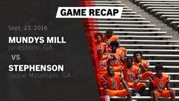 Recap: Mundys Mill  vs. Stephenson  2016