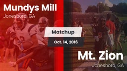 Matchup: Mundys Mill HS vs. Mt. Zion  2016