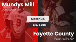Matchup: Mundys Mill HS vs. Fayette County  2017