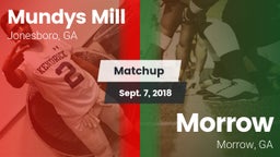Matchup: Mundys Mill HS vs. Morrow  2018