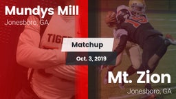 Matchup: Mundys Mill HS vs. Mt. Zion  2019