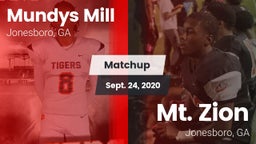 Matchup: Mundys Mill HS vs. Mt. Zion  2020