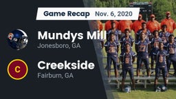 Recap: Mundys Mill  vs. Creekside  2020
