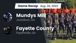 Recap: Mundys Mill  vs. Fayette County  2022