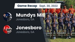 Recap: Mundys Mill  vs. Jonesboro  2022