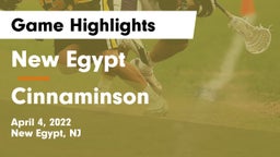 New Egypt  vs Cinnaminson  Game Highlights - April 4, 2022