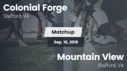 Matchup: Colonial Forge High vs. Mountain View  2016