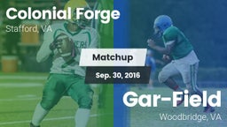 Matchup: Colonial Forge High vs. Gar-Field  2016