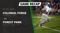 Recap: Colonial Forge  vs. Forest Park  2016