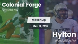 Matchup: Colonial Forge High vs. Hylton  2016