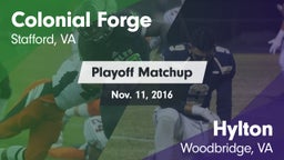 Matchup: Colonial Forge High vs. Hylton  2016