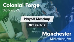 Matchup: Colonial Forge High vs. Manchester  2016