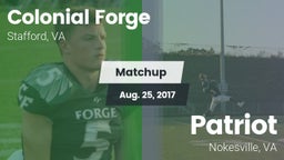 Matchup: Colonial Forge High vs. Patriot   2017