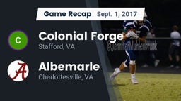 Recap: Colonial Forge  vs. Albemarle  2017