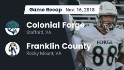 Recap: Colonial Forge  vs. Franklin County  2018