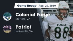 Recap: Colonial Forge  vs. Patriot   2019