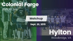 Matchup: Colonial Forge High vs. Hylton  2019