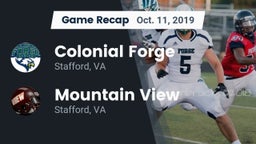 Recap: Colonial Forge  vs. Mountain View  2019