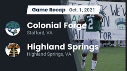 Recap: Colonial Forge  vs. Highland Springs  2021