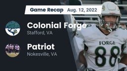 Recap: Colonial Forge  vs. Patriot   2022