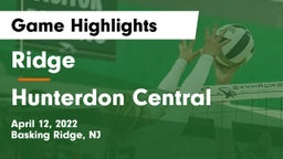 Ridge  vs Hunterdon Central  Game Highlights - April 12, 2022