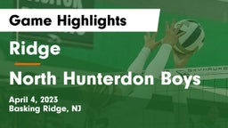 Ridge  vs North Hunterdon Boys Game Highlights - April 4, 2023