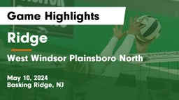Ridge  vs West Windsor Plainsboro North Game Highlights - May 10, 2024