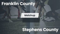 Matchup: Franklin County vs. Stephens County  2016