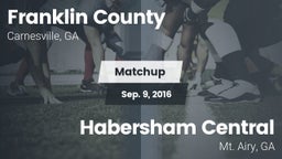 Matchup: Franklin County vs. Habersham Central 2016