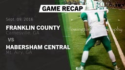 Recap: Franklin County  vs. Habersham Central 2016