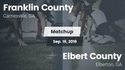 Matchup: Franklin County vs. Elbert County  2016