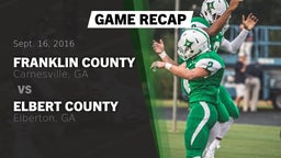 Recap: Franklin County  vs. Elbert County  2016